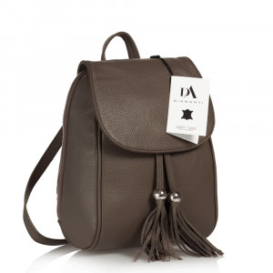 Rucsac dama din piele naturala DiAmanti Giuseppe Fango Scuro